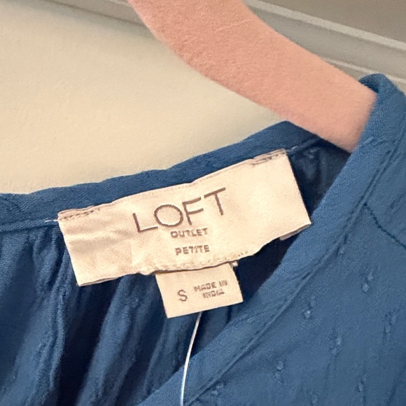 LOFT Blue Ruffle Dress - Picture 2 of 2